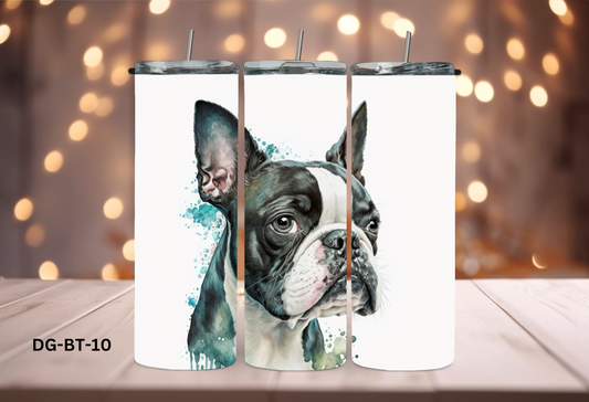 20oz (590mls) Tumbler - Boston Terrier - DG-BT-10