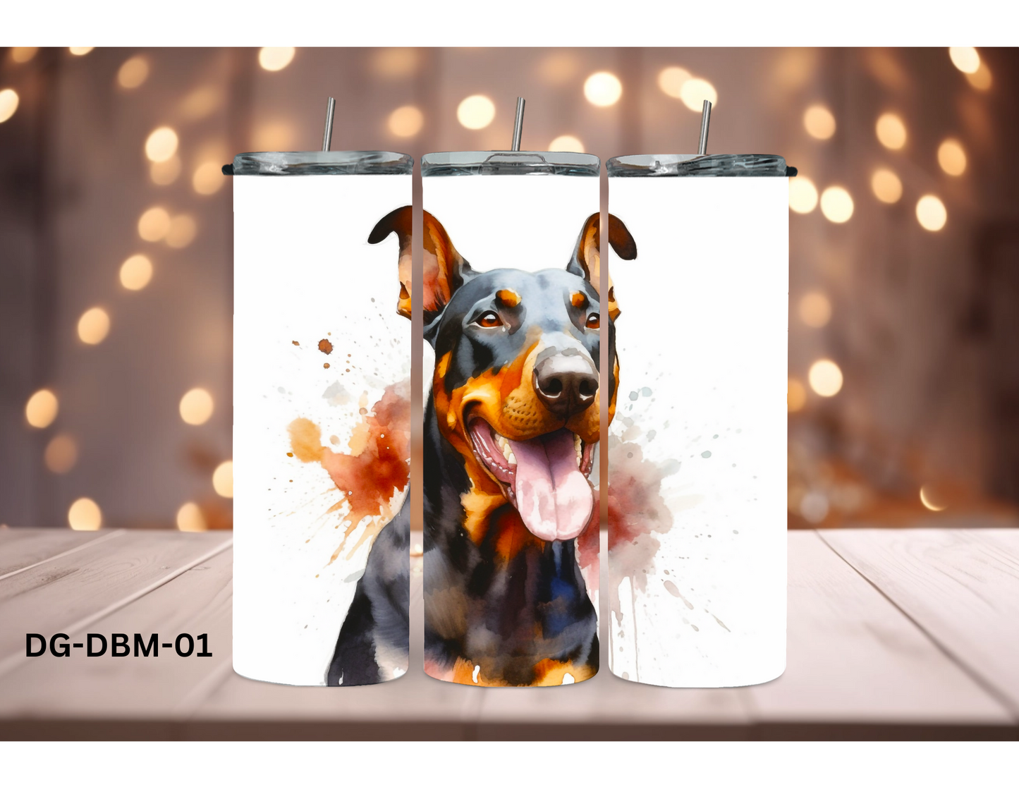 20oz (590mls) Tumbler - Doberman - DG-DBM-01