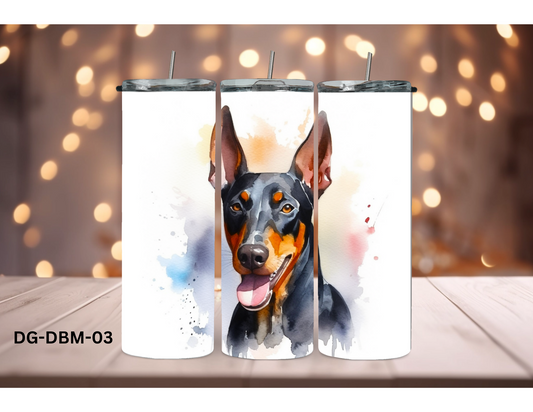 20oz (590mls) Tumbler - Doberman - DG-DBM-03