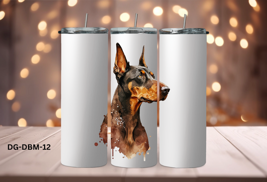 20oz (590mls) Tumbler - Doberman - DG-DBM-12