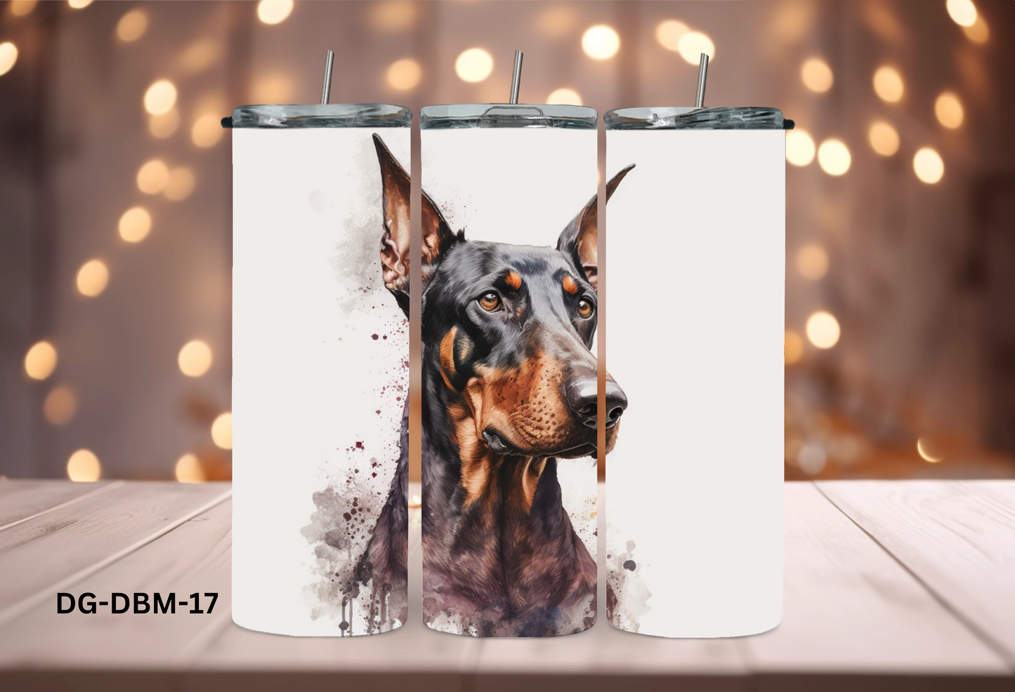 20oz (590mls) Tumbler - Doberman - DG-DBM-17