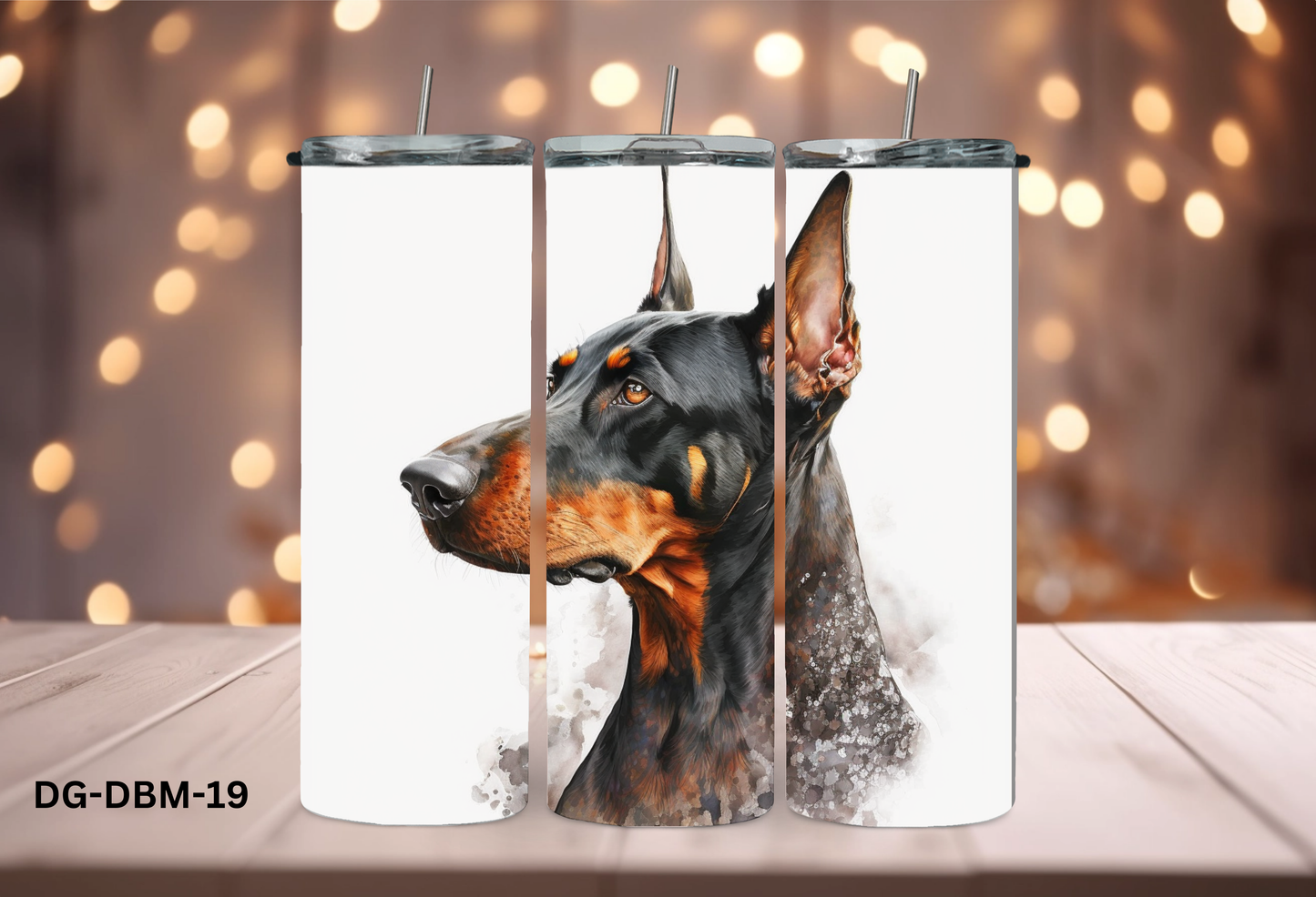 20oz (590mls) Tumbler - Doberman - DG-DBM-19