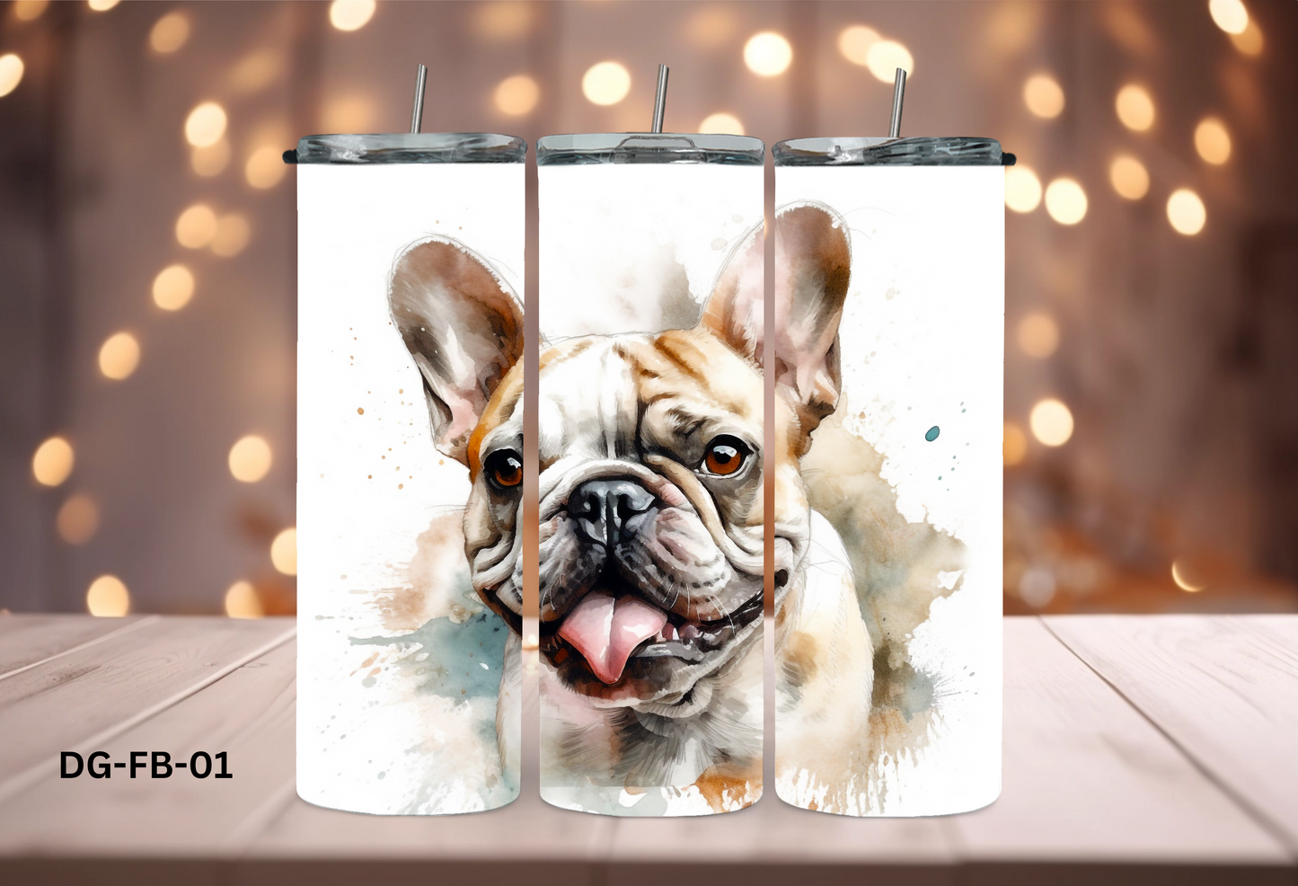 20oz (590mls) Tumbler - French Bulldog - DG-FB-01