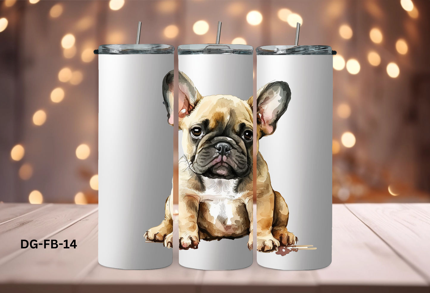 20oz (590mls) Tumbler - French Bulldog - DG-FB-14