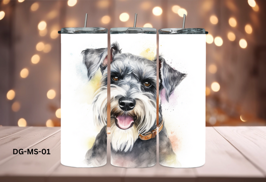 20oz (590mls) Tumbler - Medium Schnauzer -DG-MS-01