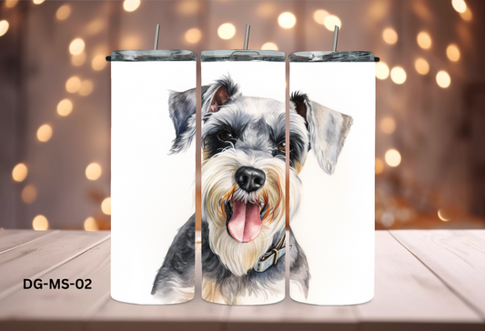 20oz (590mls) Tumbler - Medium Schnauzer -DG-MS-02