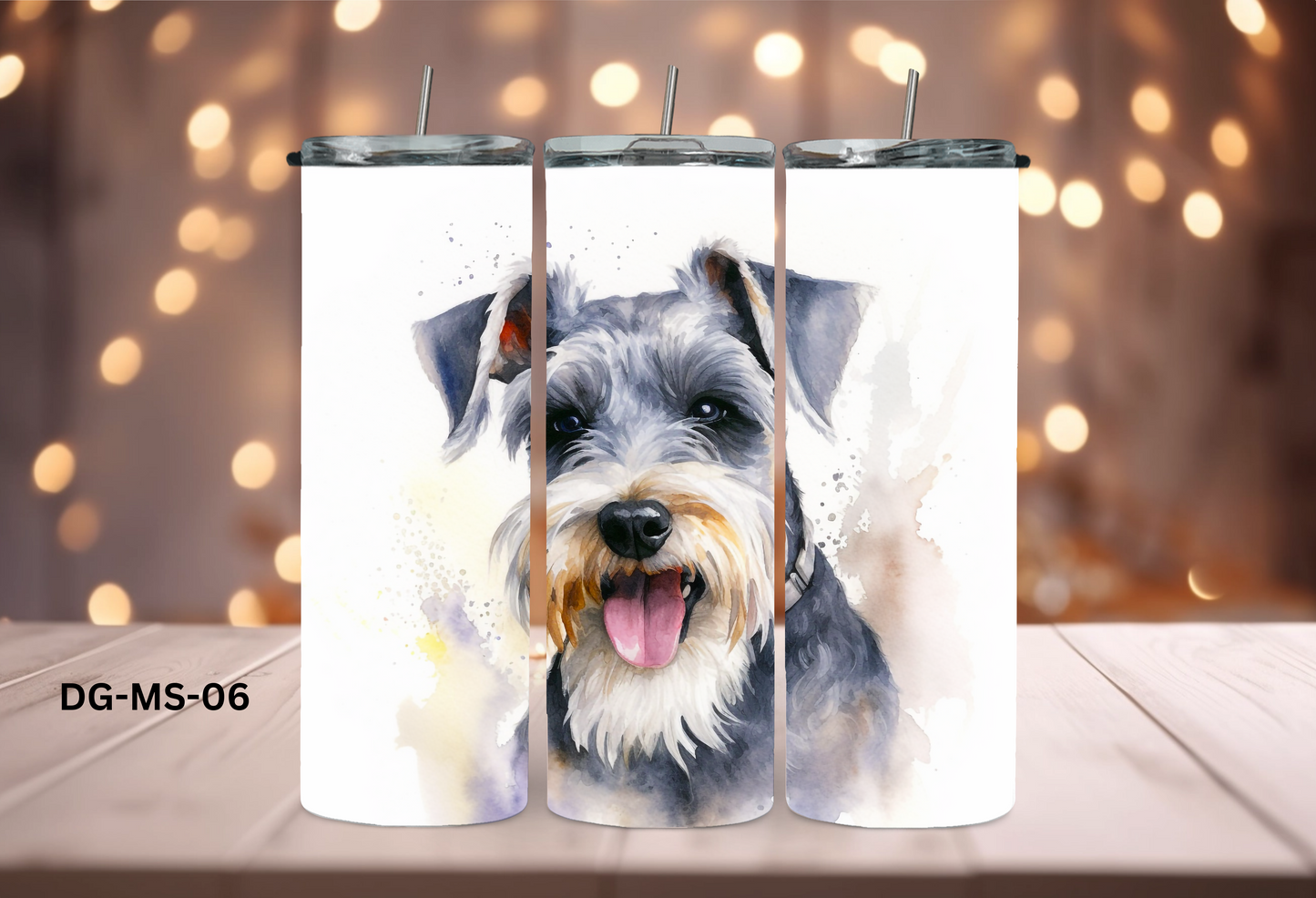 20oz (590mls) Tumbler - Medium Schnauzer -DG-MS-06