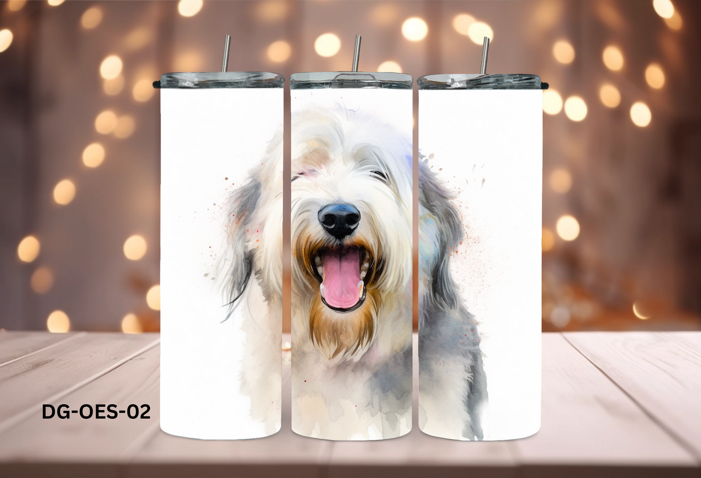 20oz (590mls) Tumbler - Old English Sheepdog - DG-OES-02