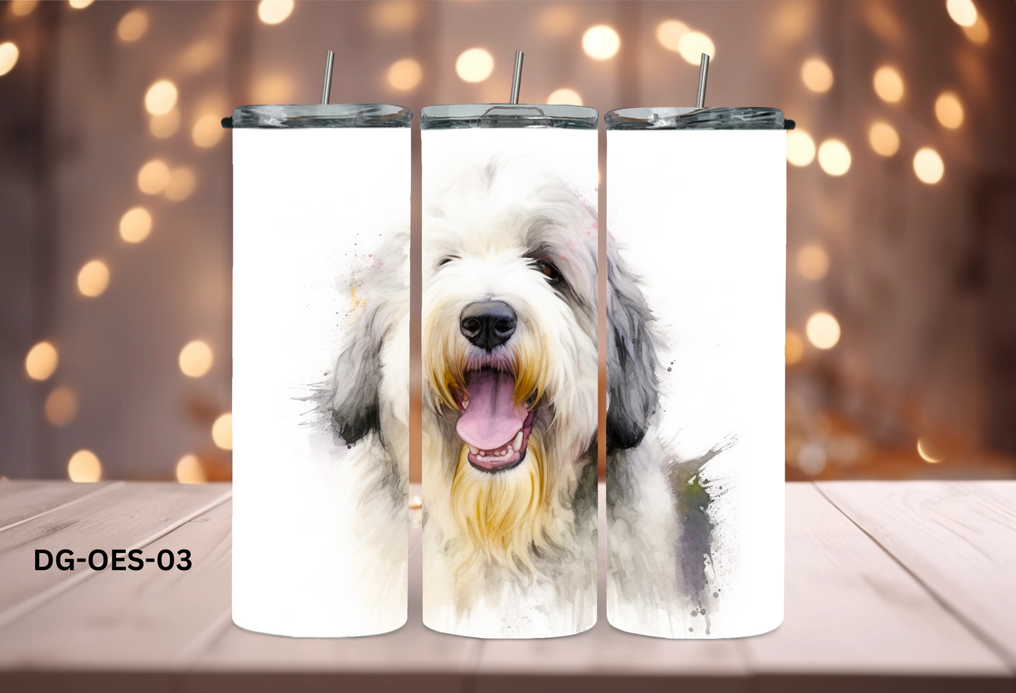 20oz (590mls) Tumbler - Old English Sheepdog - DG-OES-03