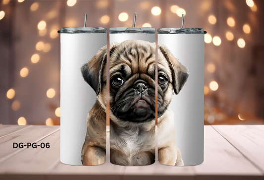 20oz (590mls) Tumbler - Pug - DG-PG-06