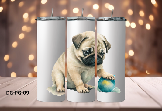 20oz (590mls) Tumbler - Pug - DG-PG-09