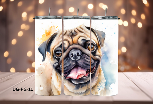 20oz (590mls) Tumbler - Pug - DG-PG-11