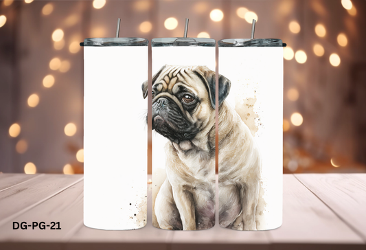 20oz (590mls) Tumbler - Pug - DG-PG-21