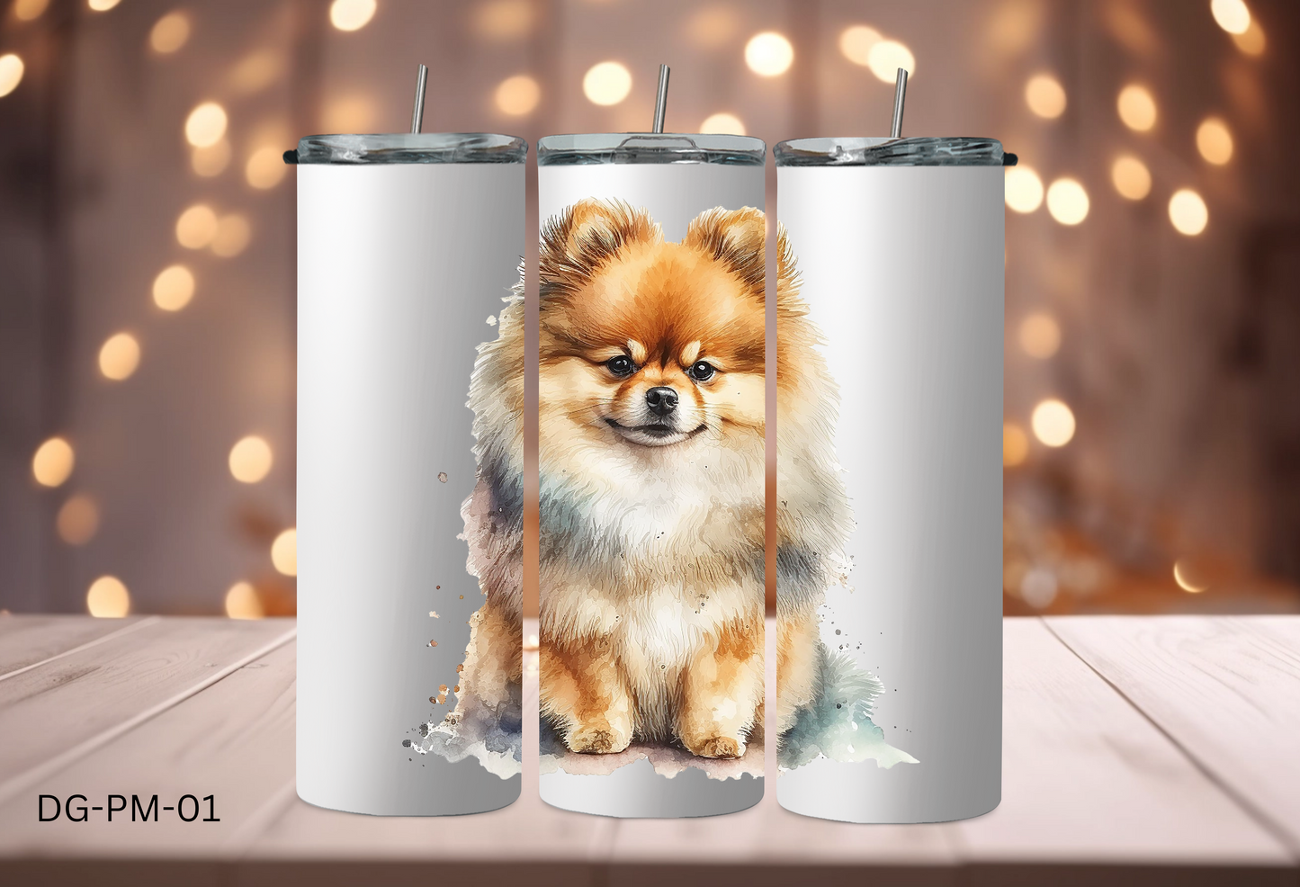 20oz (590mls) Tumbler - Pomeranian - DG-PM-01