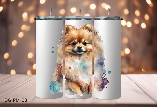 20oz (590mls) Tumbler - Pomeranian - DG-PM-03