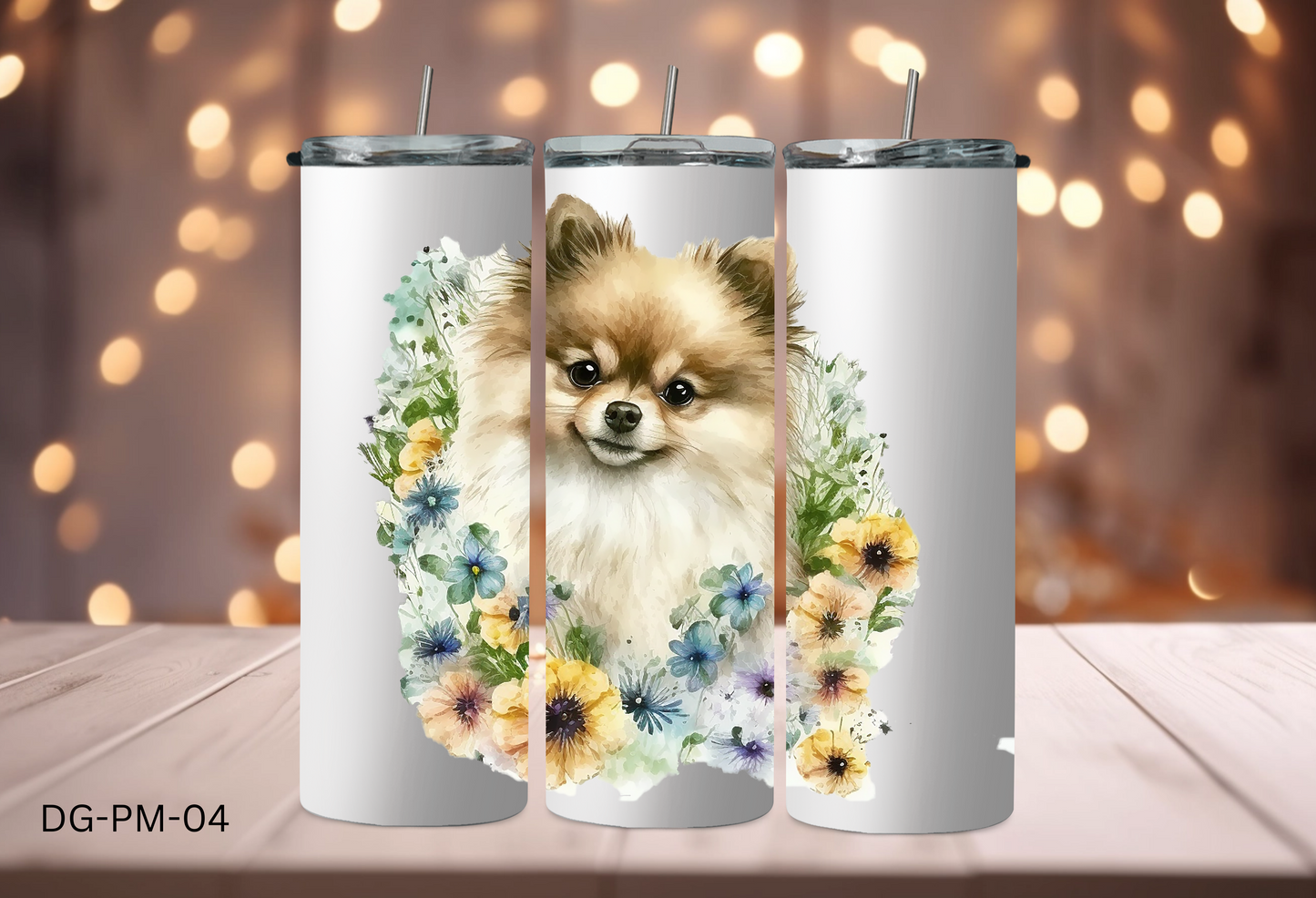 20oz (590mls) Tumbler - Pomeranian - DG-PM-04