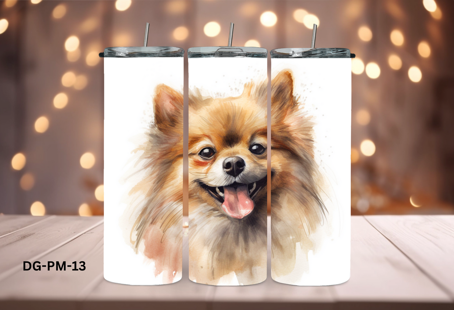 20oz (590mls) Tumbler - Pomeranian - DG-PM-13