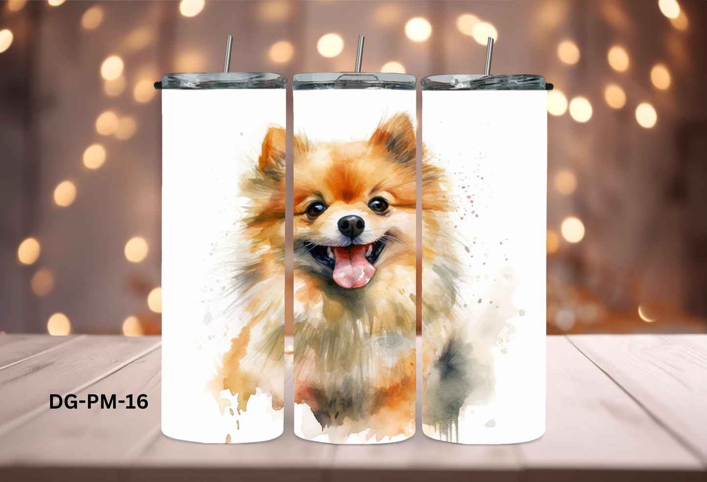 20oz (590mls) Tumbler - Pomeranian - DG-PM-16