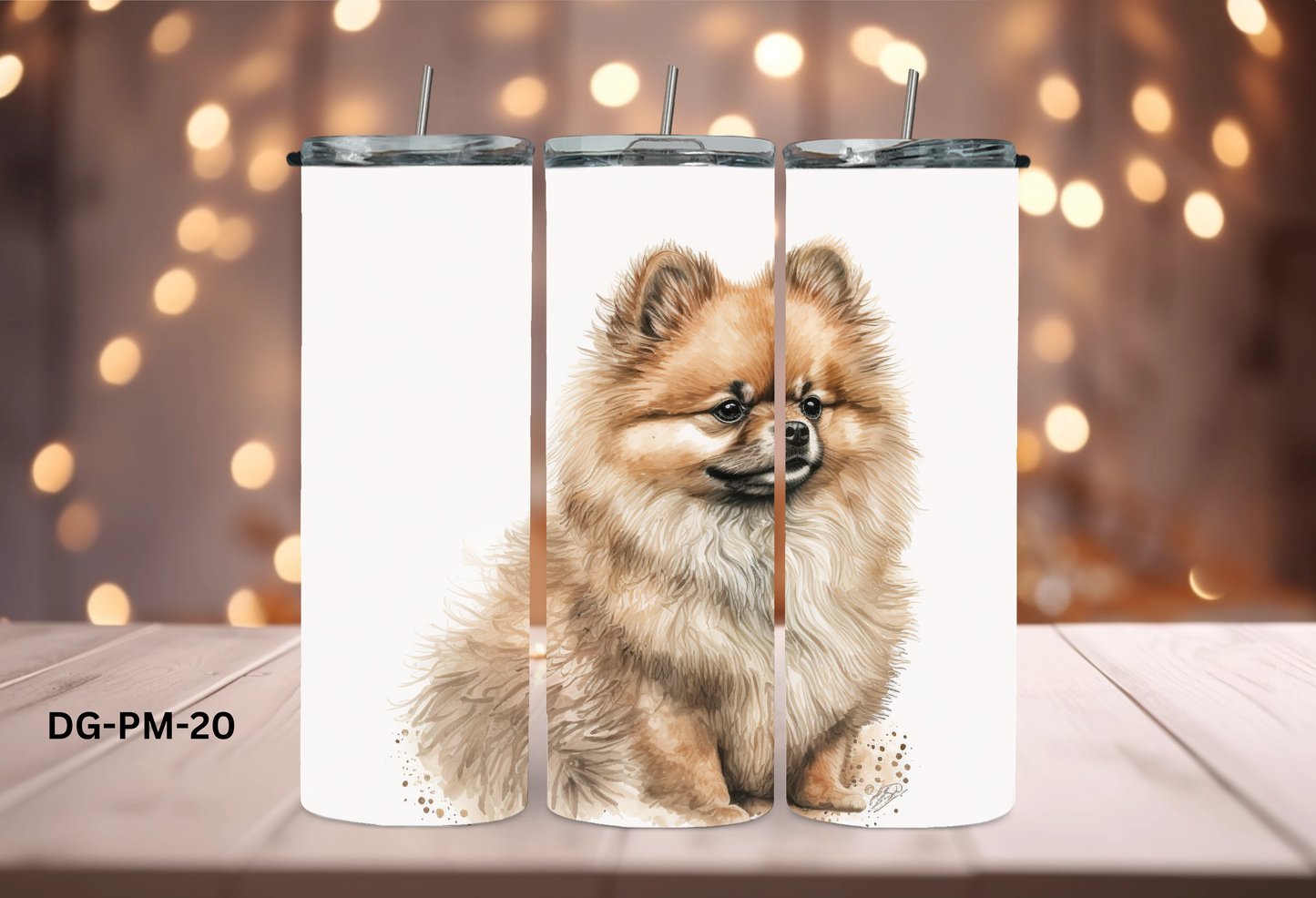 20oz (590mls) Tumbler - Pomeranian - DG-PM-20