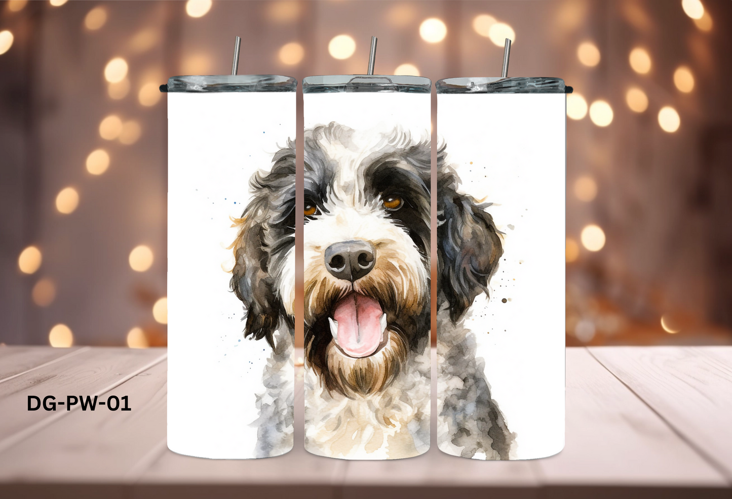 20oz (590mls) Tumbler - Portuguese Water Dog - DG-PW-01