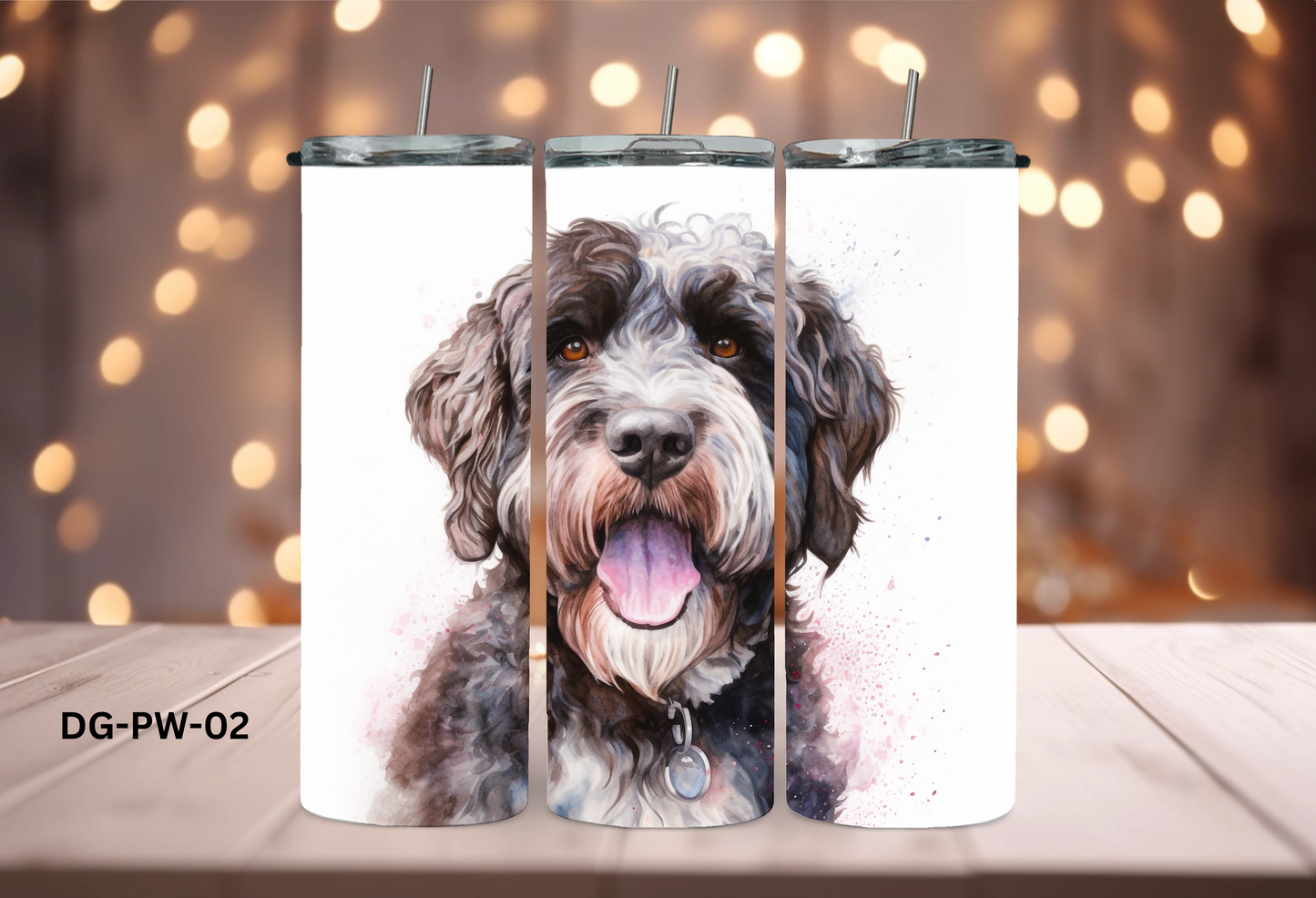 20oz (590mls) Tumbler - Portuguese Water Dog - DG-PW-02