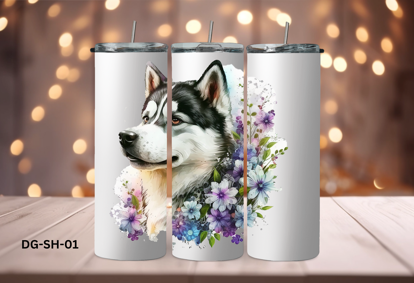 20oz (590mls) Tumbler - Siberian Husky - DG-SH-01