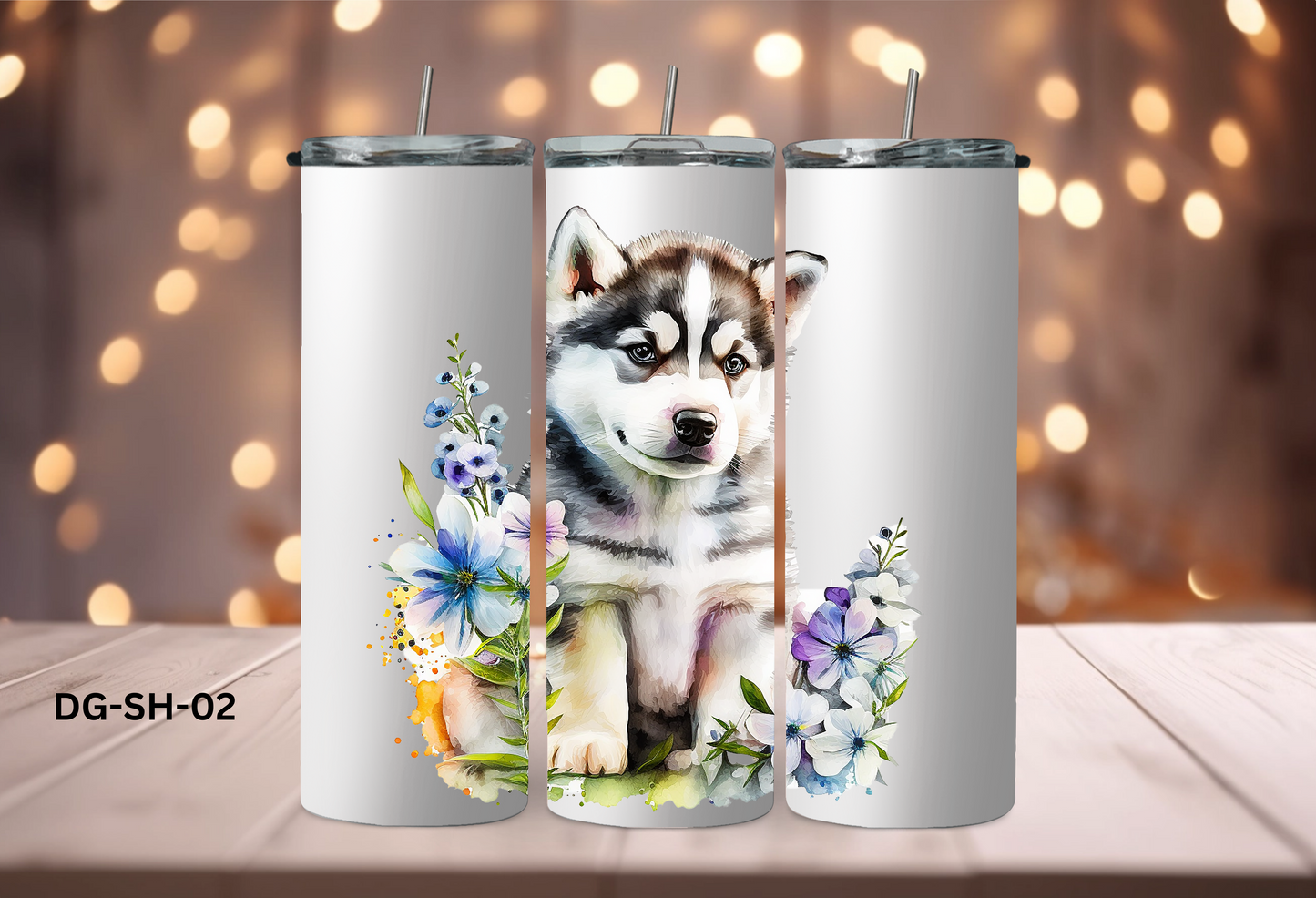 20oz (590mls) Tumbler - Siberian Husky - DG-SH-02