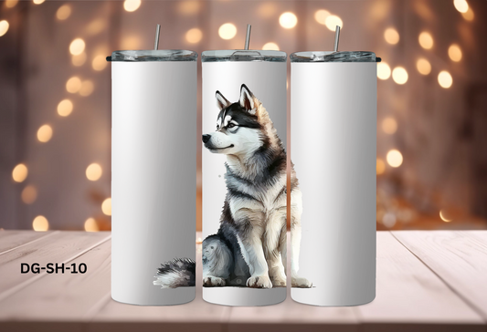 20oz (590mls) Tumbler - Siberian Husky - DG-SH-10