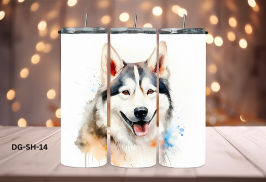 20oz (590mls) Tumbler - Siberian Husky - DG-SH-14