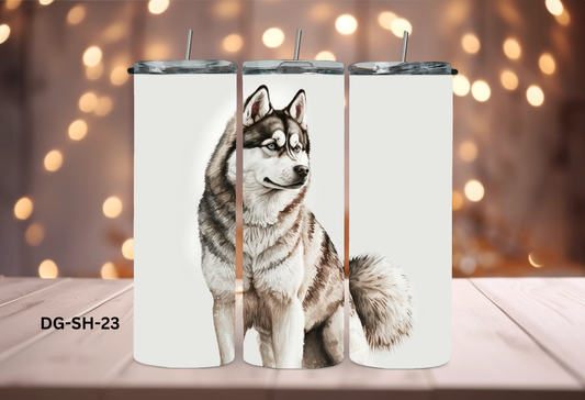 20oz (590mls) Tumbler - Siberian Husky - DG-SH-23