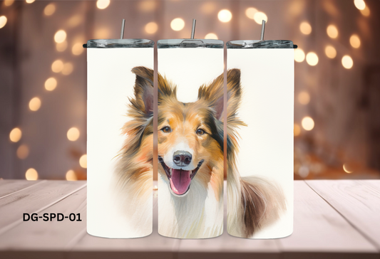 20oz (590mls) Tumbler - Shetland Sheepdog - DG-SPD-01