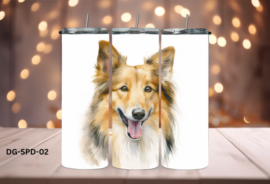 20oz (590mls) Tumbler - Shetland Sheepdog - DG-SPD-02