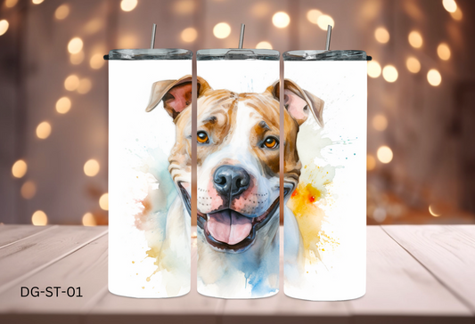 20oz (590mls) Tumbler - Staffy - DG-ST-01