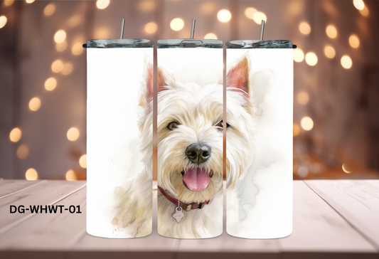 20oz (590mls) Tumbler - White Highland White Terrier - DG-WHWT-01