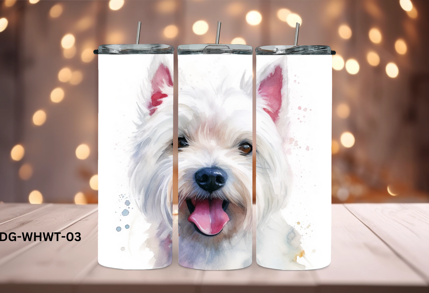 20oz (590mls) Tumbler - White Highland White Terrier - DG-WHWT-03