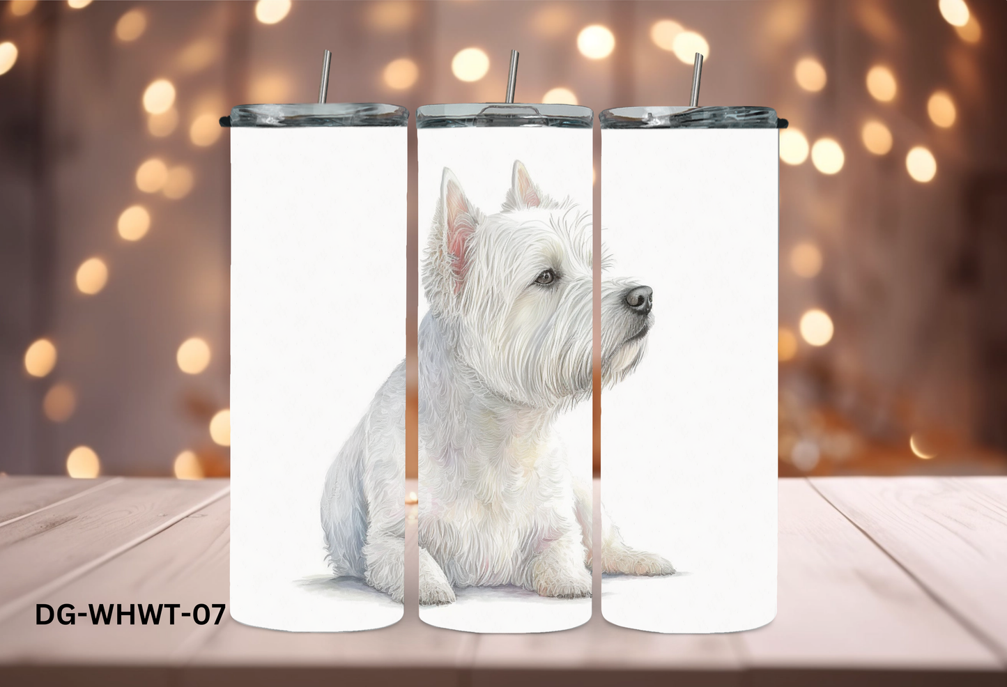 20oz (590mls) Tumbler - White Highland White Terrier - DG-WHWT-07