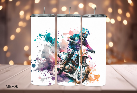 20oz (590mls) Tumbler - Motorbikes Blue - MB-06