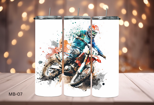 20oz (590mls) Tumbler - Motorbikes Blue - MB-07