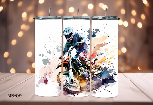 20oz (590mls) Tumbler - Motorbikes Blue - MB-09