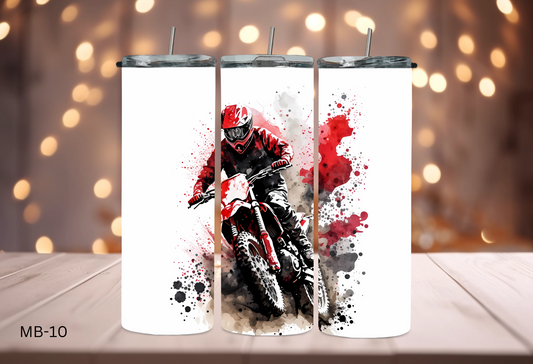 20oz (590mls) Tumbler - Motorbikes Red - MB-10