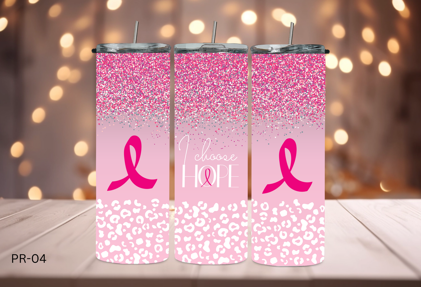 20oz (590mls) Tumbler - Breast Cancer -PR-04