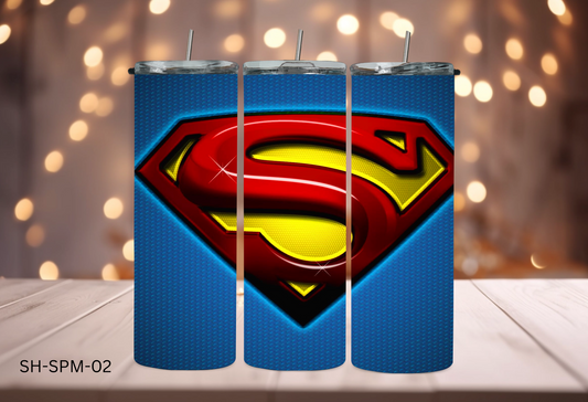Superman 20oz Stainless Steel Double Insulated Tumbler with s/s straw SH-SPM-02