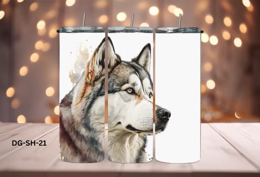 20oz (590mls) Tumbler - Siberian Husky - DG-SH-21