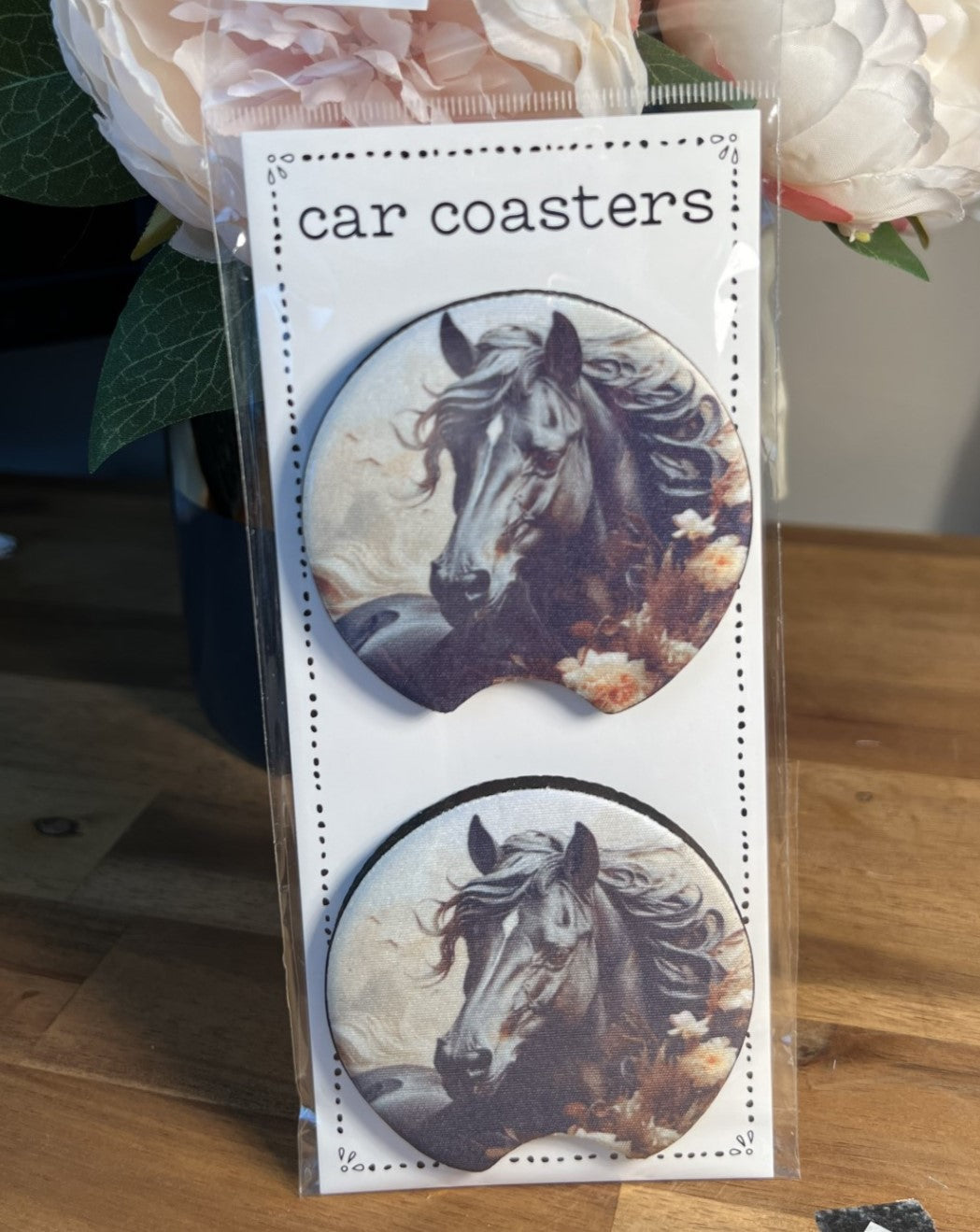 Car Coasters - Black Horse