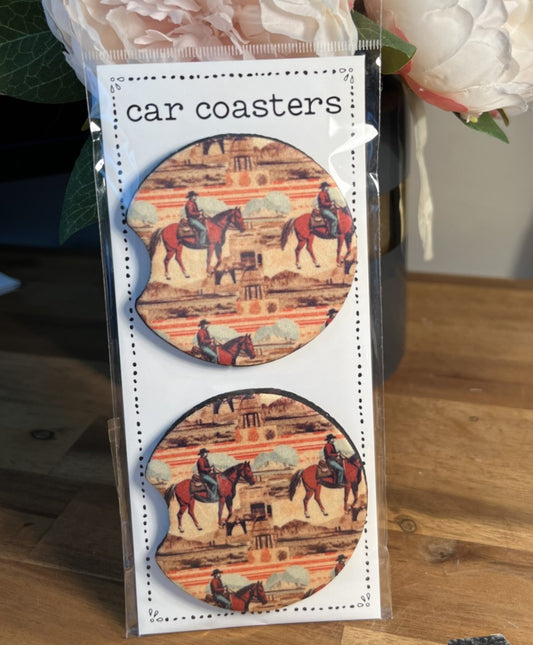 Car Coasters - Western Horses