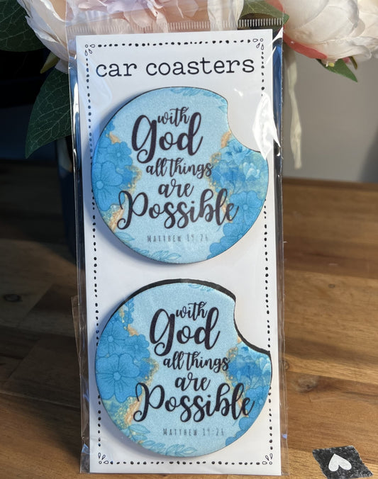 Car Coasters - God - Possible