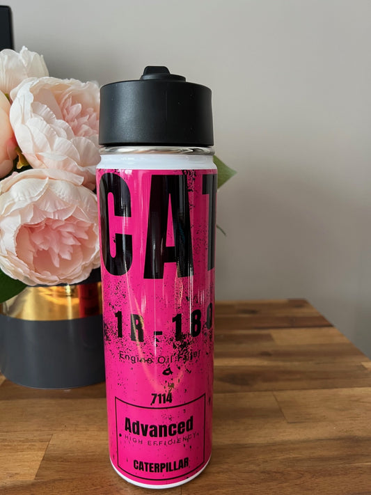 20oz (590mls) Tumbler - Fluro Pink Caterpillar - JOB-CAT-05