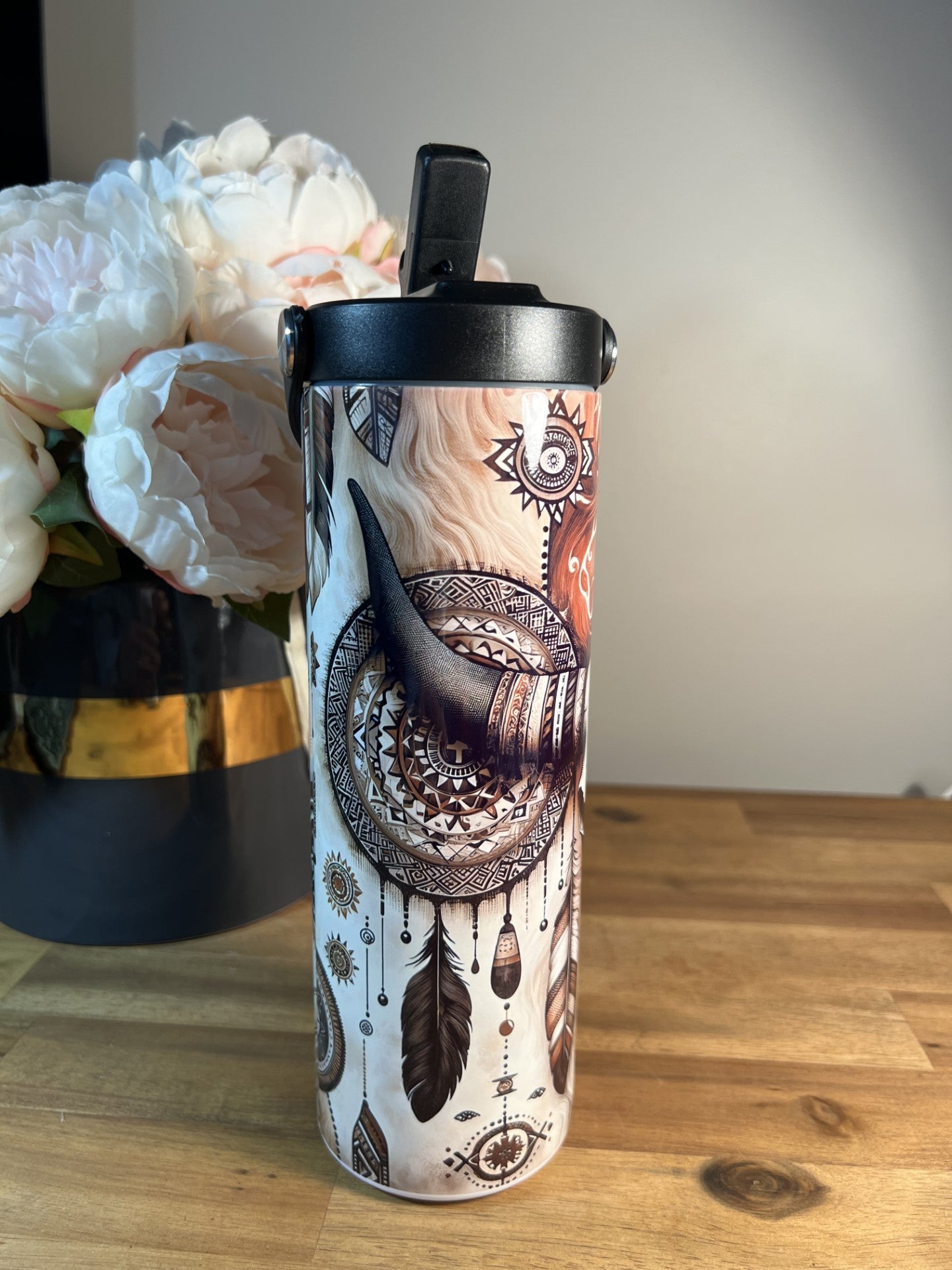 20oz (590mls) Tumbler - Cow Skull -BH-01