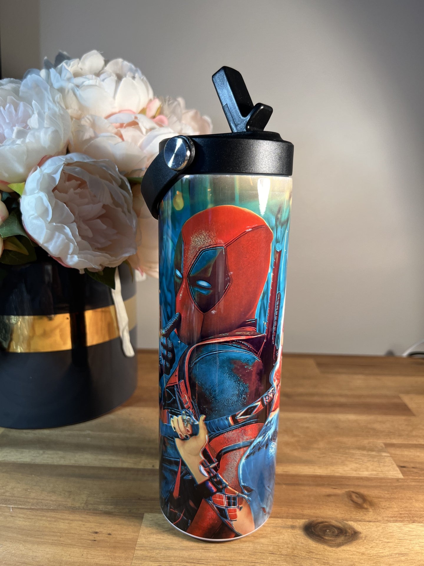 20oz Screw Top Tumbler - Deadpool and Harlequin - SH-DP-02