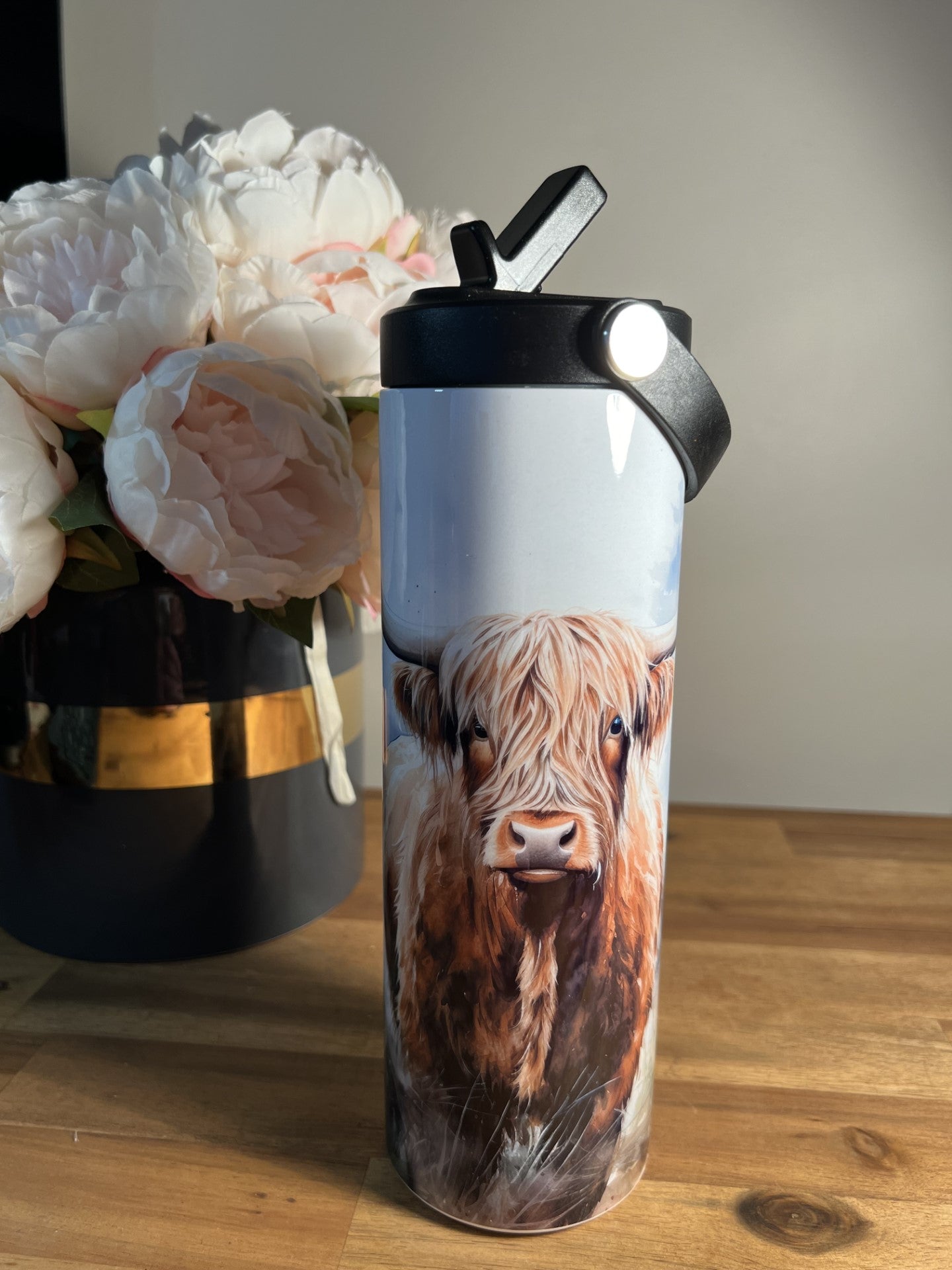 20oz Screw Top Tumbler - Highland Cow - COW-73